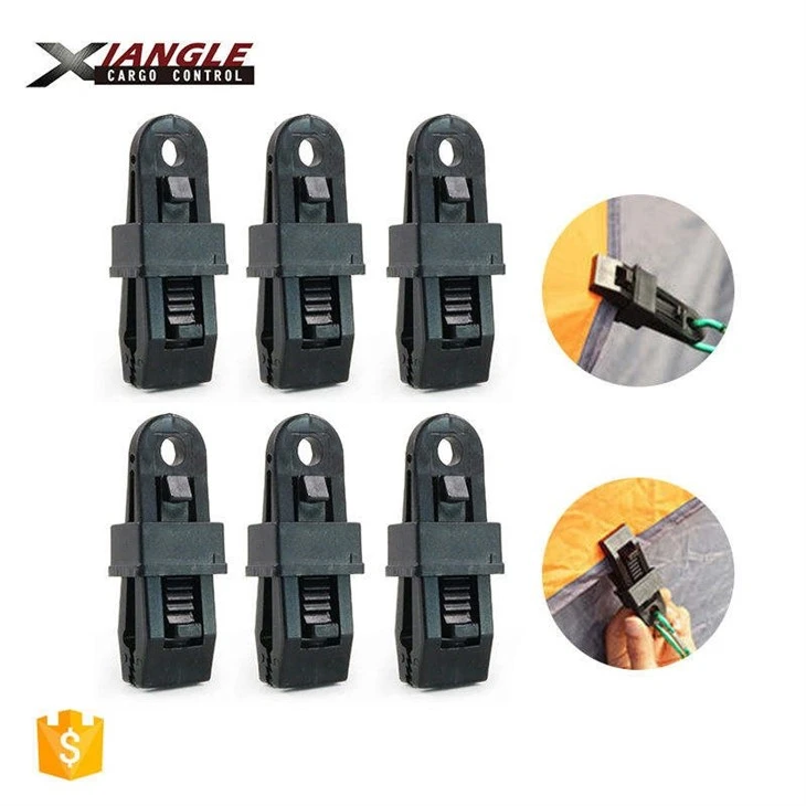 Black Outdoor Hiking And Camping Tent Plastic Fixed Tarp Clip